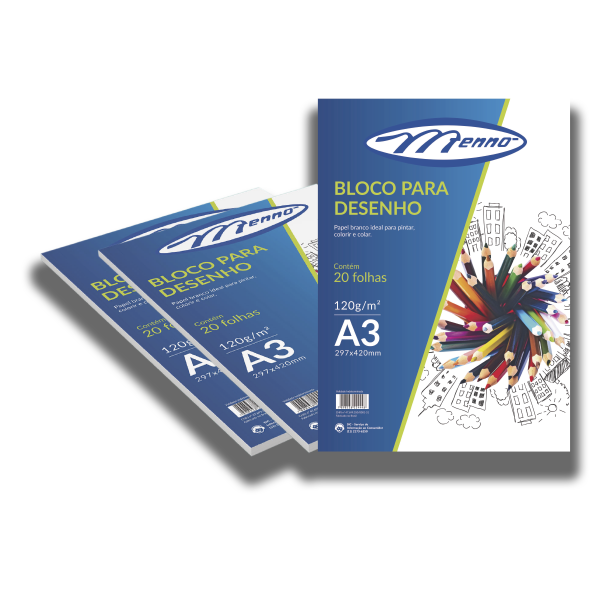 BLOCO PARA DESENHO A3 120g/m²