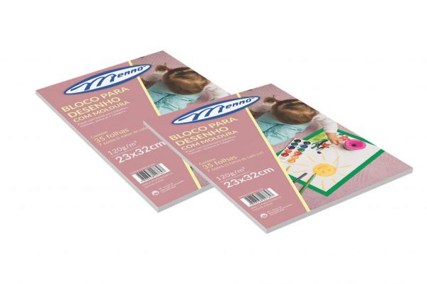 BLOCO PARA DESENHO COM MOLDURA 120g/m²