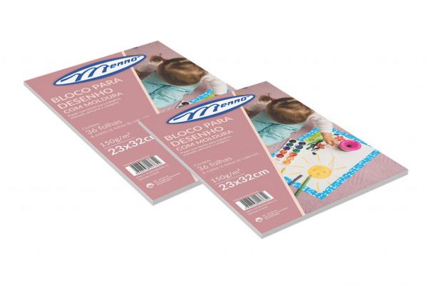 BLOCO PARA DESENHO COM MOLDURA 150g/m²